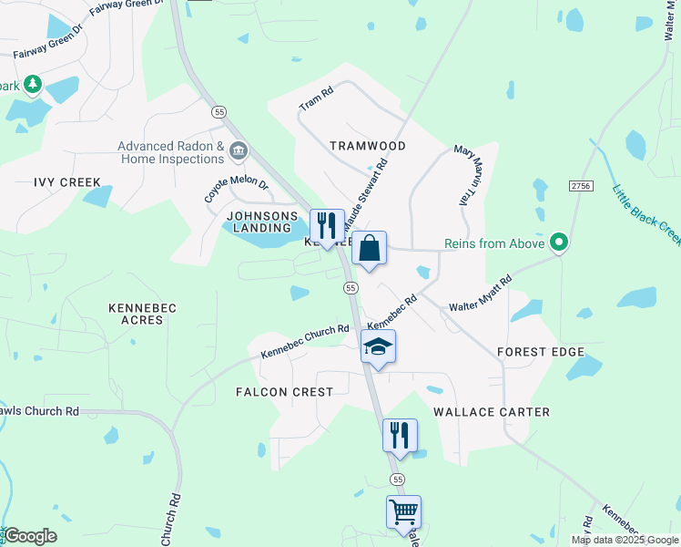 map of restaurants, bars, coffee shops, grocery stores, and more near in Angier