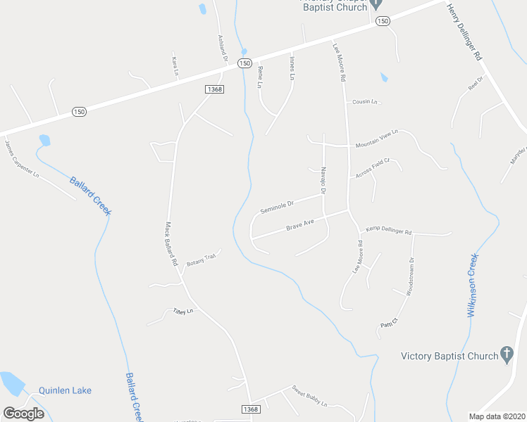 map of restaurants, bars, coffee shops, grocery stores, and more near 3500 Seminole Drive in Maiden