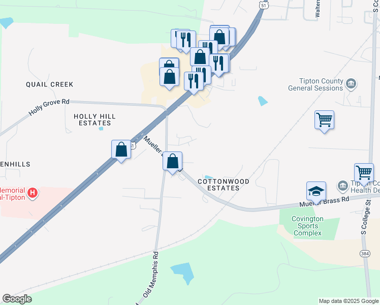map of restaurants, bars, coffee shops, grocery stores, and more near 100 Canterbury Circle in Covington