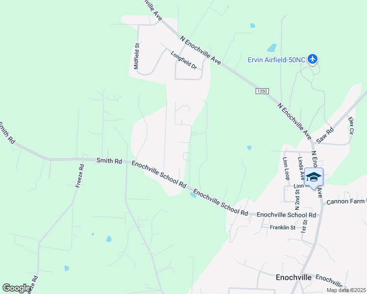 map of restaurants, bars, coffee shops, grocery stores, and more near 5843 Christy Circle in Kannapolis