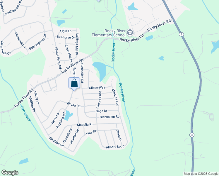 map of restaurants, bars, coffee shops, grocery stores, and more near 156 Gilden Way in Mooresville