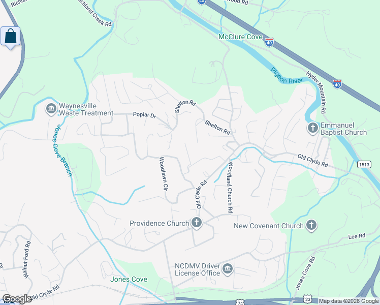 map of restaurants, bars, coffee shops, grocery stores, and more near 441 Woodlawn Circle in Clyde