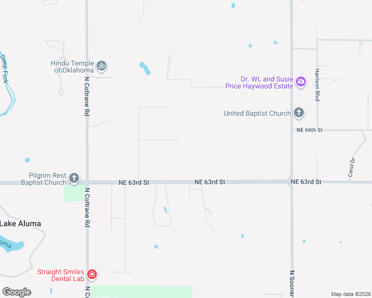 map of restaurants, bars, coffee shops, grocery stores, and more near 4728 Northeast 65th Street in Oklahoma City
