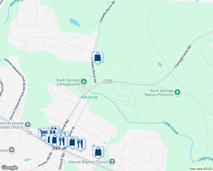 map of restaurants, bars, coffee shops, grocery stores, and more near 6938 Campground Road in Denver