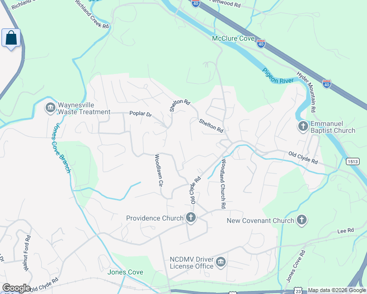 map of restaurants, bars, coffee shops, grocery stores, and more near 441 Woodlawn Circle in Clyde