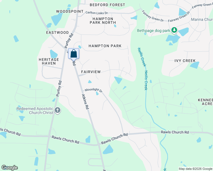 map of restaurants, bars, coffee shops, grocery stores, and more near 8524 Kenridge Lane in Fuquay-Varina