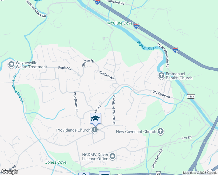 map of restaurants, bars, coffee shops, grocery stores, and more near 26 Park Lane in Clyde