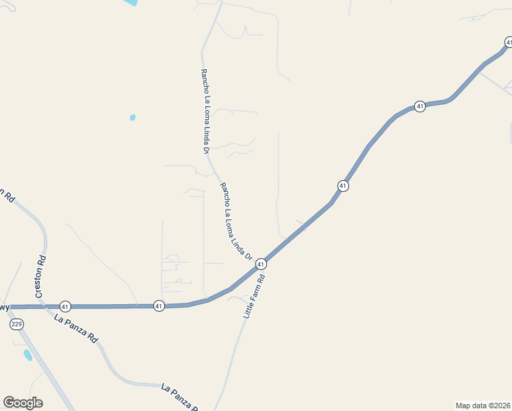 map of restaurants, bars, coffee shops, grocery stores, and more near 5633 Rancho La Loma Linda Drive in Paso Robles