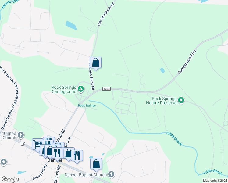 map of restaurants, bars, coffee shops, grocery stores, and more near 6962 Campground Road in Denver