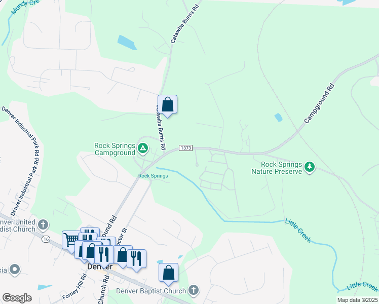 map of restaurants, bars, coffee shops, grocery stores, and more near 6950 Campground Road in Denver