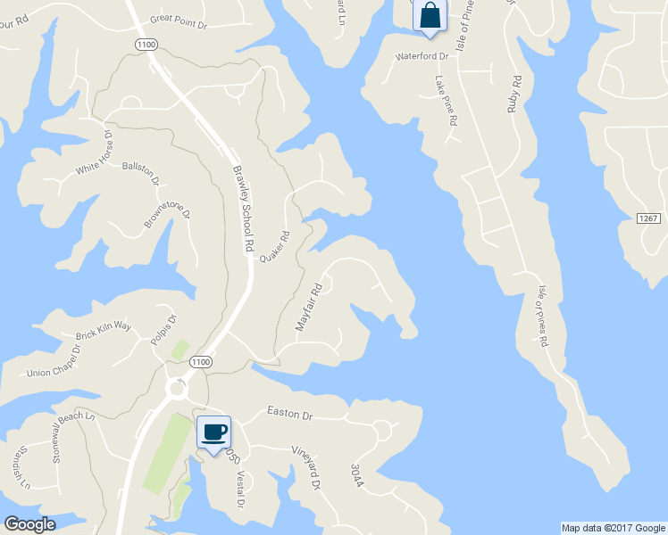 map of restaurants, bars, coffee shops, grocery stores, and more near 224 Mayfair Road in Mooresville