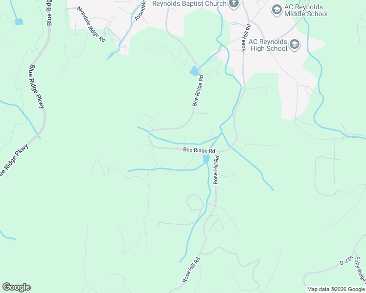 map of restaurants, bars, coffee shops, grocery stores, and more near 266 Bee Ridge Road in Asheville