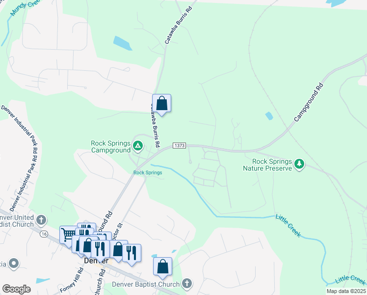 map of restaurants, bars, coffee shops, grocery stores, and more near 6942 Campground Road in Denver
