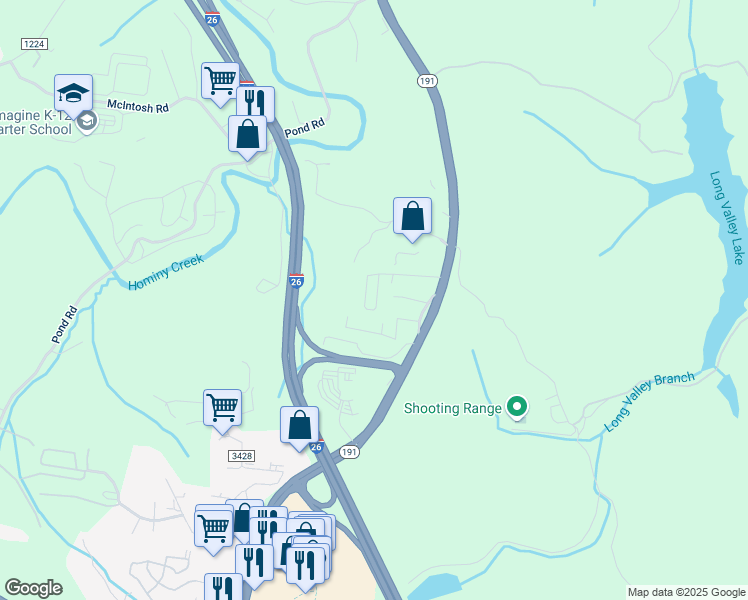 map of restaurants, bars, coffee shops, grocery stores, and more near 25 Jeff Drive in Asheville