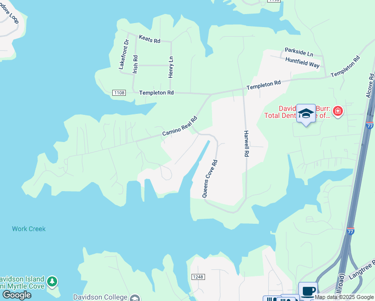 map of restaurants, bars, coffee shops, grocery stores, and more near Forum Drive in Mooresville