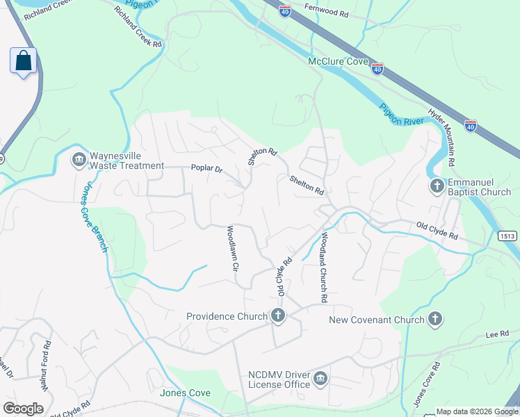 map of restaurants, bars, coffee shops, grocery stores, and more near 441 Woodlawn Circle in Clyde