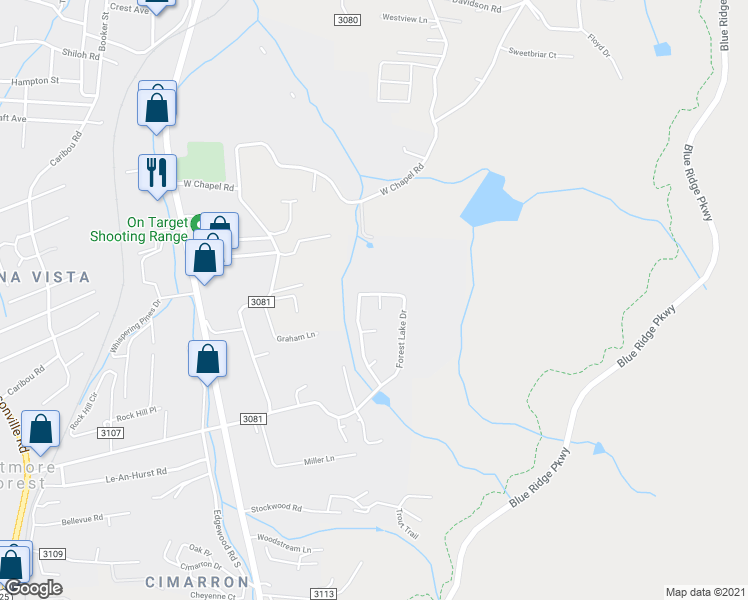 map of restaurants, bars, coffee shops, grocery stores, and more near 301 Kingbird Lane in Asheville