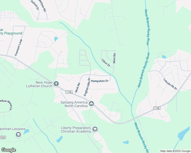 map of restaurants, bars, coffee shops, grocery stores, and more near 178 Mott Road in Mooresville