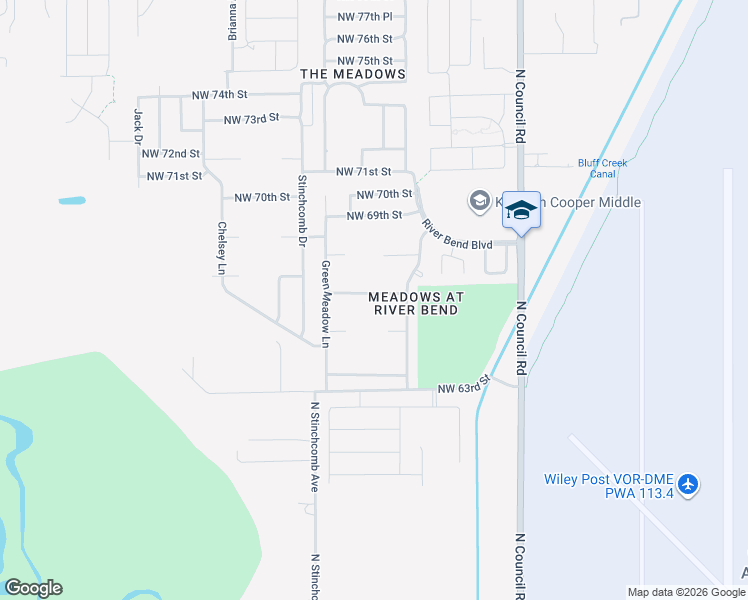map of restaurants, bars, coffee shops, grocery stores, and more near 8304 Northwest 66th Street in Oklahoma City