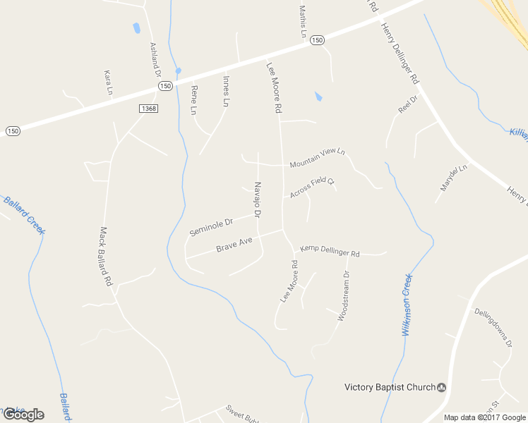 map of restaurants, bars, coffee shops, grocery stores, and more near 3620 Navajo Drive in Maiden
