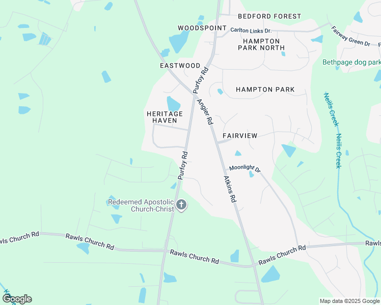 map of restaurants, bars, coffee shops, grocery stores, and more near 1760 Purfoy Road in Fuquay-Varina