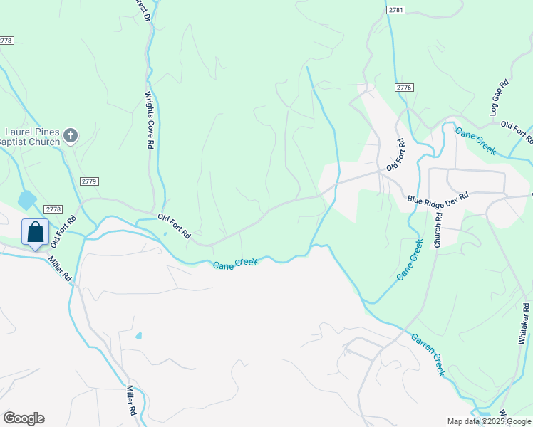 map of restaurants, bars, coffee shops, grocery stores, and more near Old Fort Road in Fairview