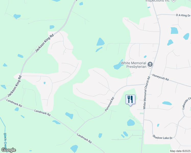map of restaurants, bars, coffee shops, grocery stores, and more near 135 Pebblestone Court in Johnston County