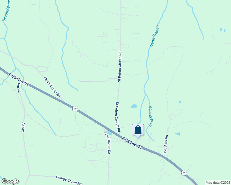 map of restaurants, bars, coffee shops, grocery stores, and more near 340 Saint Peters Church Road in Gold Hill