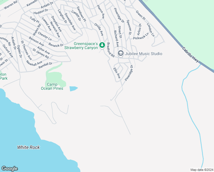 map of restaurants, bars, coffee shops, grocery stores, and more near 900 Pineridge Drive in Cambria