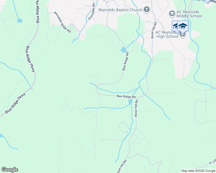 map of restaurants, bars, coffee shops, grocery stores, and more near 221 Bee Ridge Road in Asheville