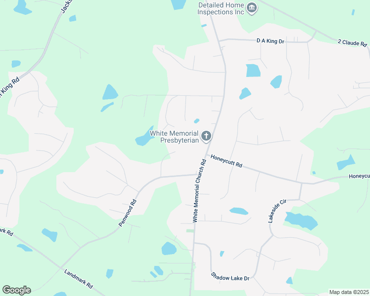 map of restaurants, bars, coffee shops, grocery stores, and more near 129 Penoak Drive in Johnston County