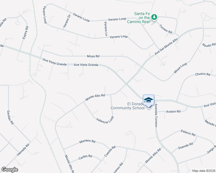 map of restaurants, bars, coffee shops, grocery stores, and more near 3 Rico Court in Santa Fe
