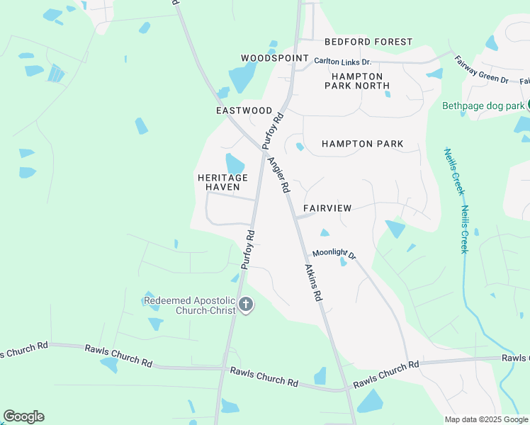map of restaurants, bars, coffee shops, grocery stores, and more near 1822 Purfoy Road in Fuquay-Varina