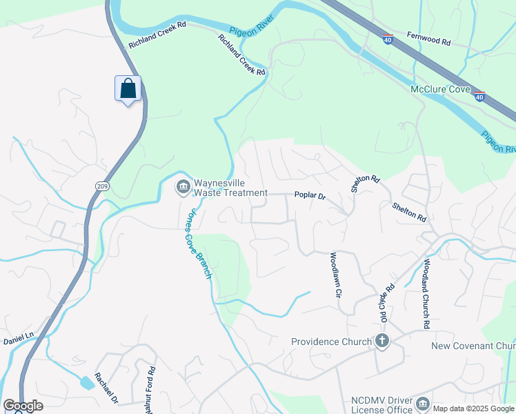 map of restaurants, bars, coffee shops, grocery stores, and more near 46 Loop Road in Clyde