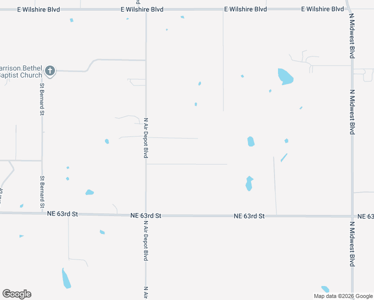 map of restaurants, bars, coffee shops, grocery stores, and more near 7213 Northeast 66th Street in Oklahoma City