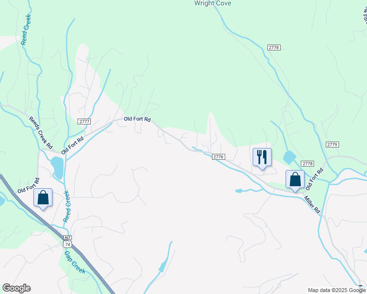 map of restaurants, bars, coffee shops, grocery stores, and more near 229 Old Fort Road in Fairview