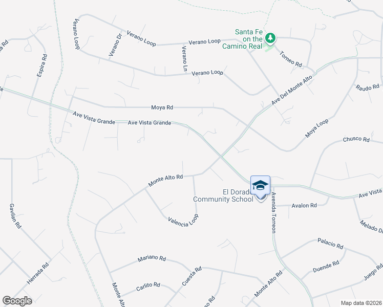 map of restaurants, bars, coffee shops, grocery stores, and more near 3 Rico Court in Santa Fe