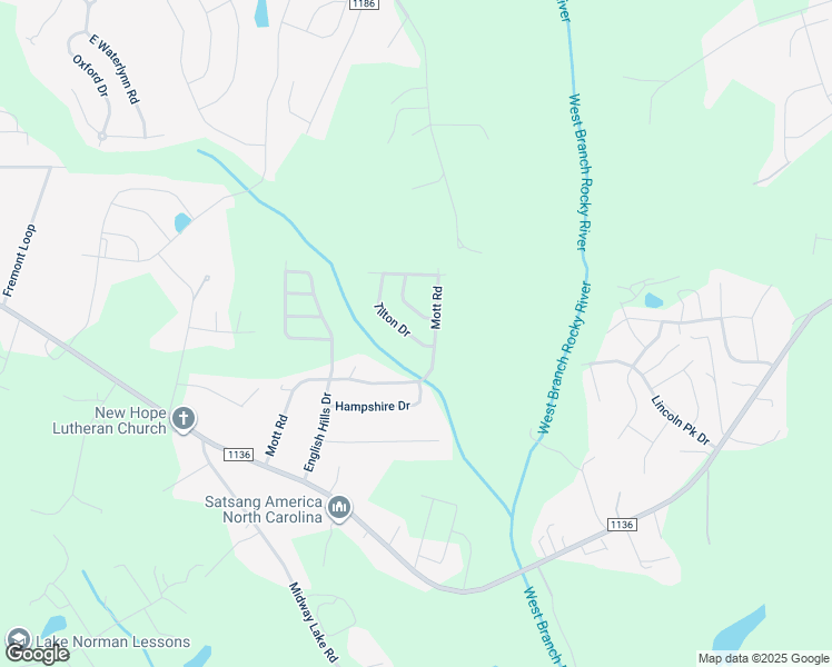 map of restaurants, bars, coffee shops, grocery stores, and more near 110 Tilton Drive in Mooresville