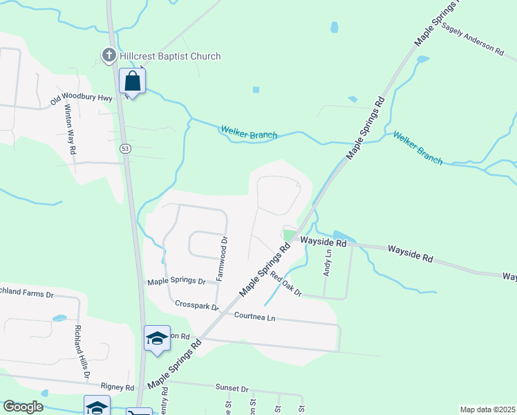map of restaurants, bars, coffee shops, grocery stores, and more near 164 Roberts Creek Circle in Manchester