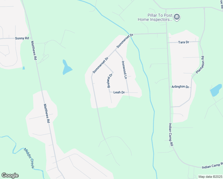map of restaurants, bars, coffee shops, grocery stores, and more near 124 Leah Drive in Clayton