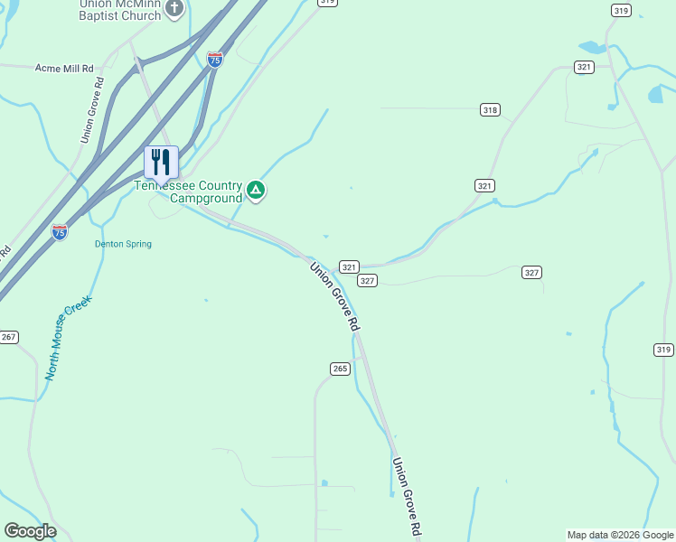 map of restaurants, bars, coffee shops, grocery stores, and more near 115 County Road 321 in Niota