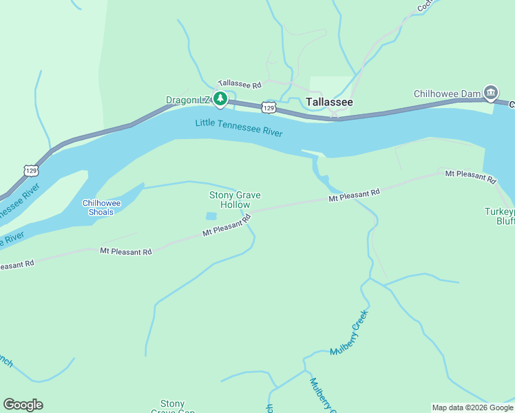 map of restaurants, bars, coffee shops, grocery stores, and more near 645 Mount Pleasant Road in Vonore