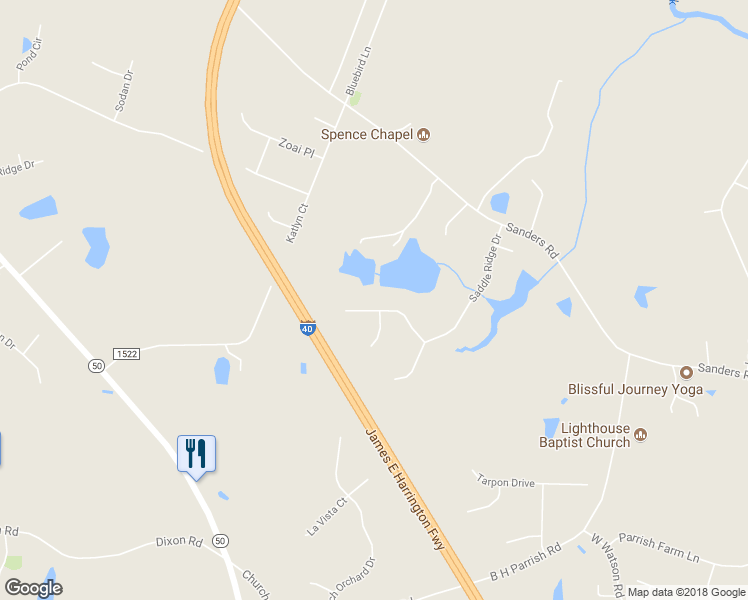 map of restaurants, bars, coffee shops, grocery stores, and more near 174 Roping Horn Way in Willow Spring