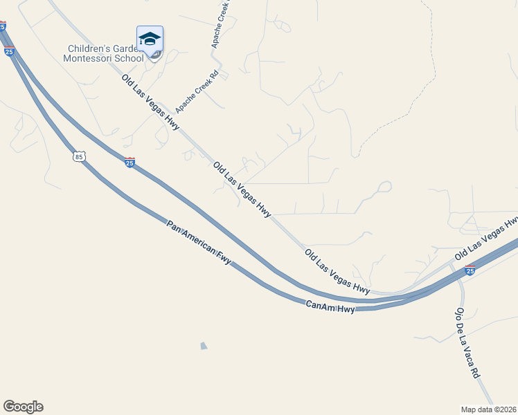map of restaurants, bars, coffee shops, grocery stores, and more near 771 Old Las Vegas Highway in Santa Fe