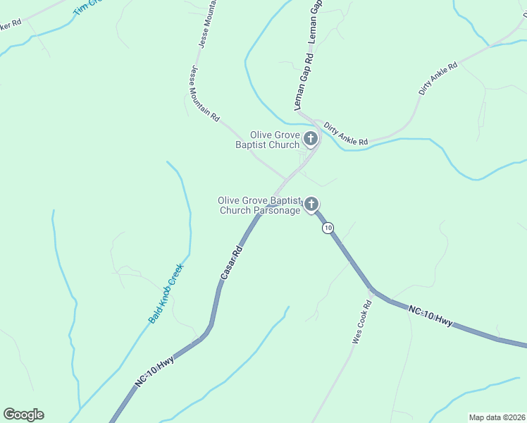 map of restaurants, bars, coffee shops, grocery stores, and more near 103 Leman Gap Road in Casar