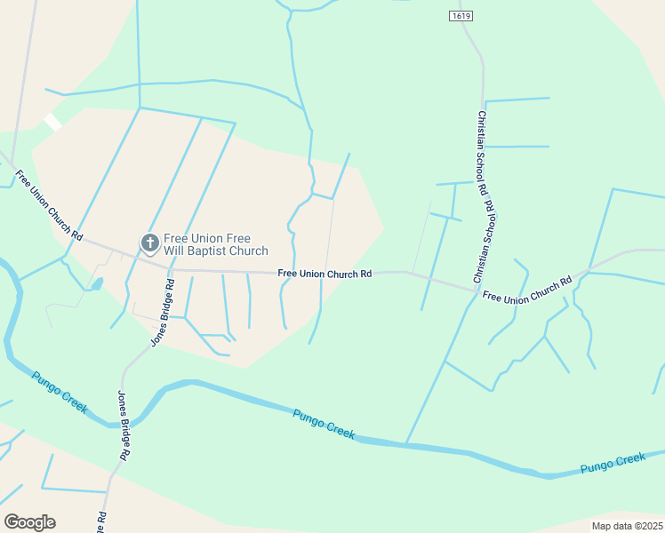 map of restaurants, bars, coffee shops, grocery stores, and more near 5485 Free Union Church Road in Pinetown