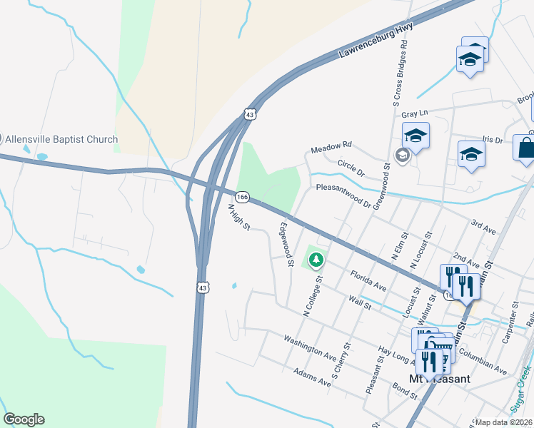 map of restaurants, bars, coffee shops, grocery stores, and more near 909 1st Avenue in Mount Pleasant