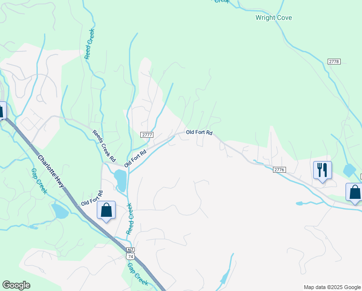 map of restaurants, bars, coffee shops, grocery stores, and more near 139B Old Fort Road in Fairview