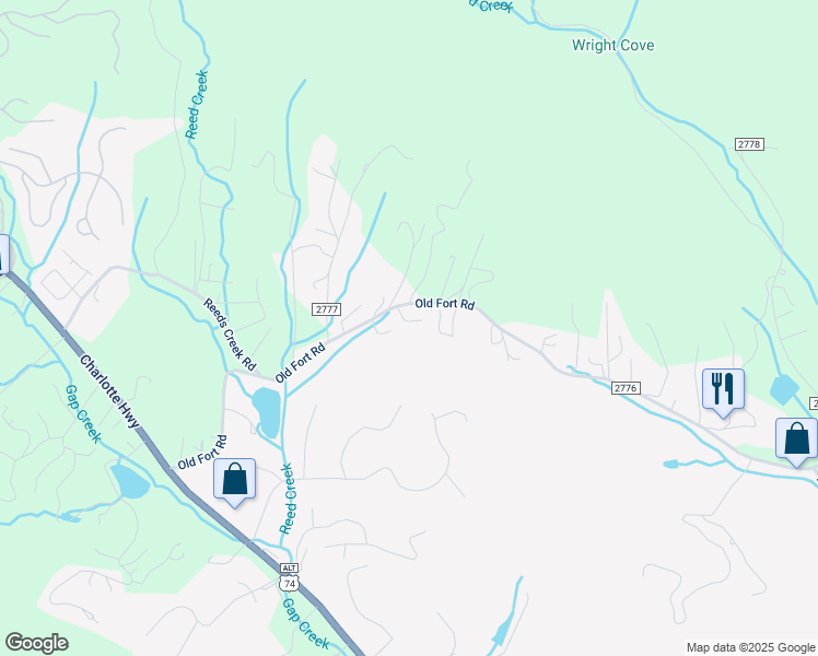 map of restaurants, bars, coffee shops, grocery stores, and more near 139B Old Fort Road in Fairview