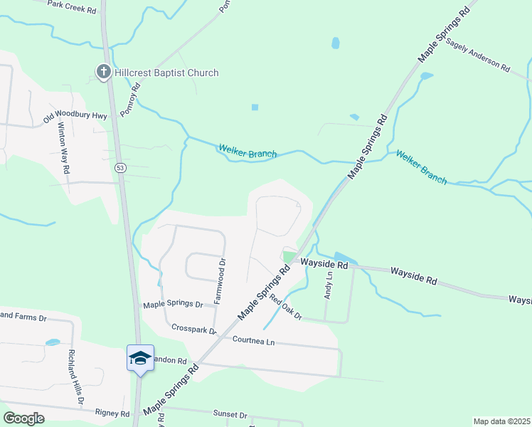 map of restaurants, bars, coffee shops, grocery stores, and more near 164 Roberts Creek Circle in Manchester